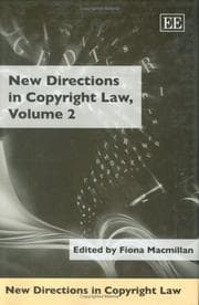 Tapa de New Directions in Copyright Law, Volume 2 (New Directions in Copyright Law)
