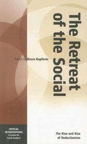 Tapa de The Retreat Of The Social: The Rise and Rise of Reductionism (Critical Interventions: A Forum for Social Analysis)