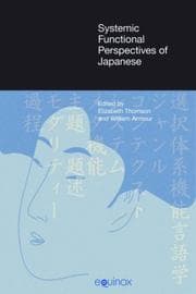 Tapa de Systemic functional perspectives of Japanese