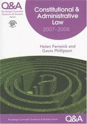 Tapa de Constitutional & Administrative Law Q&A 2006-2007 5/e (Routledge-Cavendish Questions & Answers)