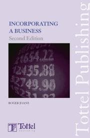 Tapa de Incorporating a Business