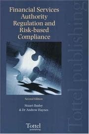 Tapa de Financial Services Authority regulation and risk-based compliance