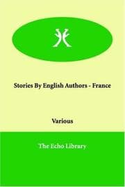 Tapa de Stories By English Authors - France