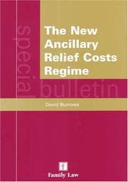 Tapa de The New Ancillary Relief Costs Regime