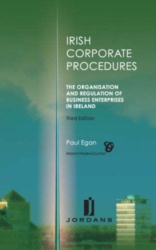 Tapa de Irish corporate procedures