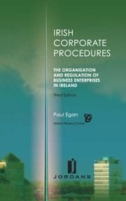 Tapa de Irish corporate procedures