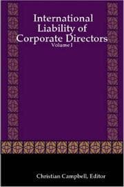 Tapa de International Liability of Corporate Directors - Volume I