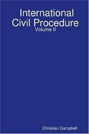 Tapa de International Civil Procedure - Volume II