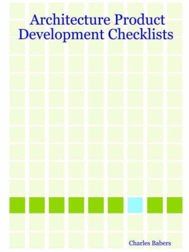 Tapa de Architecture Product Development Checklists
