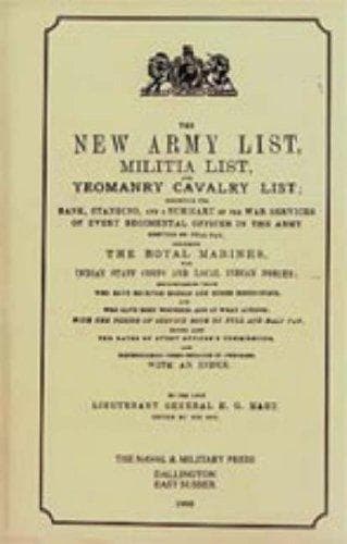 Tapa de HART'S ARMY LIST 1895