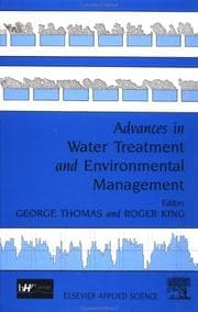 Tapa de Advances in water treatment andenvironmental management