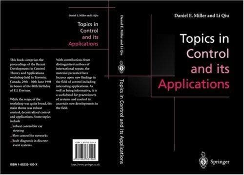 Tapa de Topics in control and its applications