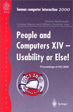 Tapa de People and Computers XIV - Usability or Else!