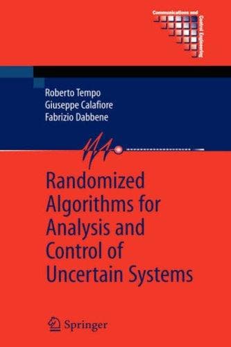 Tapa de Randomized algorithms for analysis and control of uncertain systems