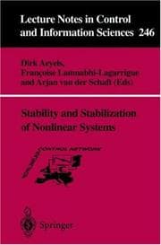 Tapa de Stability and stabilization of nonlinear systems