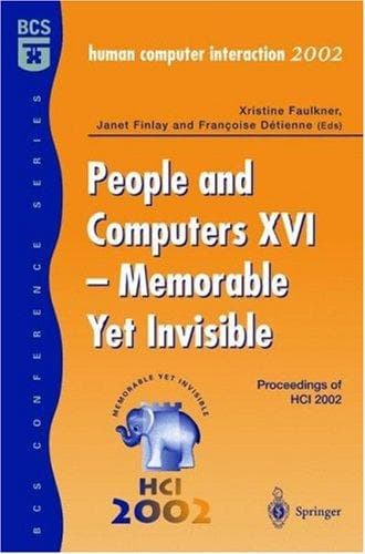 Tapa de People and Computers XVI: Memorable Yet Invisible