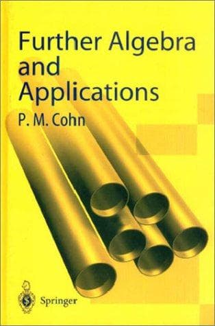 Tapa de Further algebra and applications