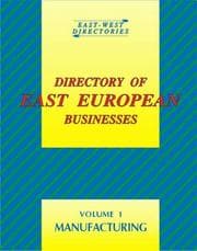 Tapa de Directory of East European Business Volume 1 (Directory of East European Businesses)