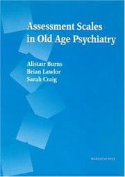 Tapa de Assessment scales in old age psychiatry