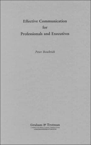 Tapa de Effective communication for professionals and executives