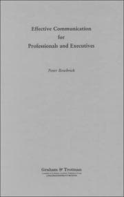 Tapa de Effective communication for professionals and executives