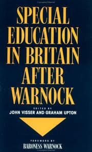 Tapa de Special education in Britain after Warnock