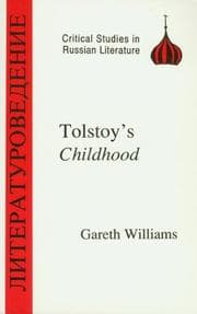 Tapa de Tolstoy's Childhood (Critical Studies in Russian Literature =)