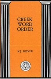 Tapa de Greek Word Order (BCP Advanced Language) (BCP Advanced Language)