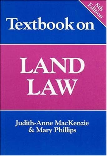 Tapa de Textbook on Land Law