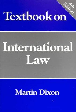 Tapa de Textbook on international law