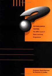 Tapa de Psychological Testing Level A