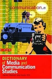 Tapa de Dictionary of media and communication studies