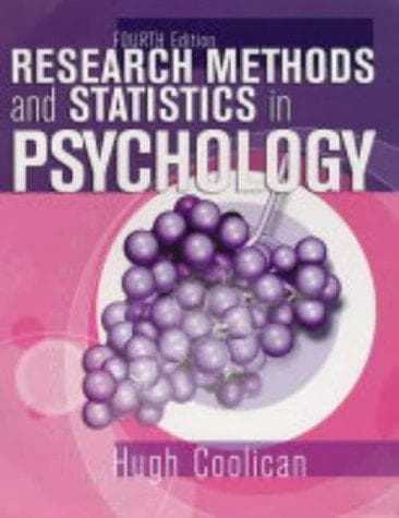 Tapa de Research methods and statistics in psychology