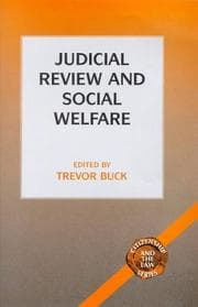 Tapa de Judicial review and social welfare
