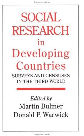 Tapa de Social Research In Developing Countries