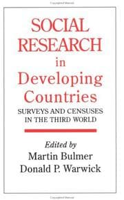 Tapa de Social Research In Developing Countries