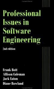 Tapa de Professional issues in software engineering