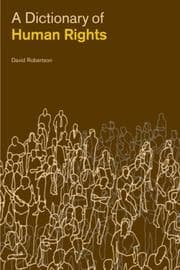 Tapa de A Dictionary of Human Rights