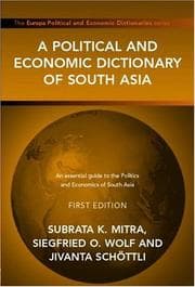 Tapa de A Political and Economic Dictionary of South Asia (Political and Economic Dictionaries)