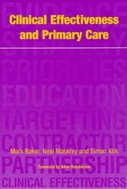 Tapa de Clinical effectiveness and primary care