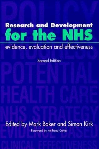 Tapa de Research and development for the NHS