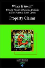 Tapa de What's It Worth? Awards Of General Damages In Non-personal Injury Claims