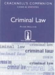 Tapa de Criminal Law (Cracknell's Companion)