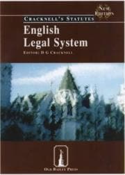 Tapa de English Legal System (Cracknell's Statutes)