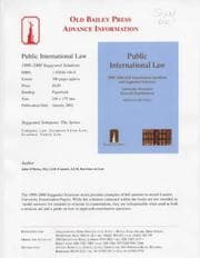 Tapa de Public International Law (Suggested Solutions)