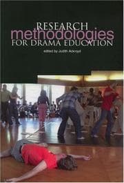 Tapa de Research Methodologies for Drama Education