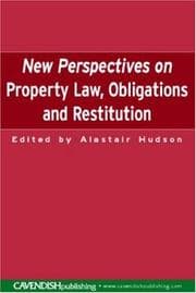 Tapa de New perspectives on property law, obligations, and restitution