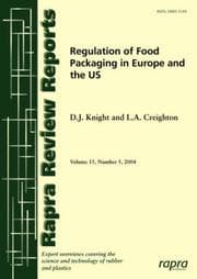 Tapa de Regulation Of Food Packaging In Europe And The Usa (rapra Review Reports)