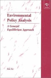 Tapa de Environmental policy analysis
