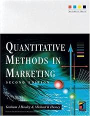 Tapa de Quantitative methods in marketing